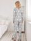 Ekouaer Womens Pajama Set Long Sleeve Sleepwear Star Print Nightwear Soft Pjs Lounge Sets with Pockets