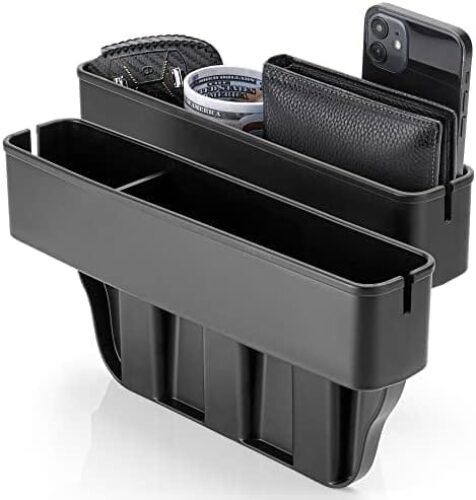 Paffenery Car Seat Gap Filler Organizer Storage Box for Car Seat Organizer Between Seats, Car Organizers and Storage Front Seat Gap, 2 Pack Universal Fit