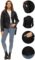 Faux Leather Jacket for Women, Moto Biker Motocycle Coat Lightweight Blazer Vegan