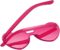 Maxdot 3 Pieces Heart Shaped Sunglasses Candy Color Rimless Heart glasses for Women Girl Colorful Summer Party Favors