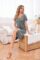 Ekouaer Women’s Nightshirt Short Sleeve Button Down Nightgown V-Neck Sleepwear Pajama Dress