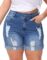 ALLEGRACE Plus Size Denim Shorts Women High Waisted Stretch Summer Jean Shorts