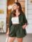 IN’VOLAND Women’s Plus Size 2 Piece Outfits Cotton Linen Shirt and Drawstring Shorts Set Summer Casual Tracksuits 2023