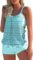 Tankini Bathing Suits for Women Tummy Control Swimsuits 2 Piece Swimwear Top with Boyshorts