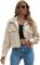 Verdusa Women’s Button Up Pocket Front Crop Corduroy Jacket Outerwear