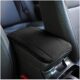 Black Car Armrest Storage Box Mat, Fiber Leather Car Center Console Cover, Interior Protection Accessories for Vehicle, SUV, Truck (8sanlione)