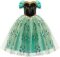 Snow Queen Anna Princess Costume Birthday Party Dress Up for Little Girls with Wig,Crown,Wand,Gloves 3-10 Years