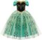 Snow Queen Anna Princess Costume Birthday Party Dress Up for Little Girls with Wig,Crown,Wand,Gloves 3-10 Years