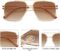SOJOS Retro Square Metal Frame Sunglasses for Women Men, Vintage Double Bridge Flat Lens Women Mens Sun Glasses SJ1180