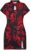 WDIRARA Women’s Plus Size Chinese Dragon Print Bodycon Cheongsam Split Mini Dress
