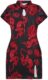 WDIRARA Women’s Plus Size Chinese Dragon Print Bodycon Cheongsam Split Mini Dress
