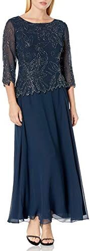 J Kara Women’s Petite Floral Beaded Gown