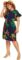 Milumia Women’s Plus Size Tropical Leaf Print Ruffle Sleeve Pleated Short Dress