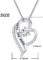 FLYOW Gifts For Mom I Love You More Heart Necklace for Women Girls 925 Sterling Silver CZ Pendant Mother Daught Jewelly