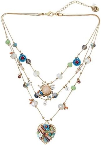 Betsey Johnson Woven Heart Layered Necklace