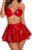 Avidlove Cosplay Lingerie for Women 4pack Leather Lingerie Set Latex Role Playing Costume Bunny Outfit with Chain and Skirt