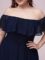 Ever-Pretty Women’s Plus Size Off Shoulder Ruffle Sleeves Side Split Chiffon Floor Length Formal Dress 0968-PZUSA