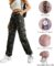 Women’s High Waisted Cargo Pants Travel Y2K Streetwear Baggy Stretchy Pants with 6 Pockets Drawstring Ankle Cuffs