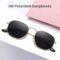 MEETSUN Polarized Hexagon Sunglasses for Women Men Polygon Square Sun Glasses UV400 Protection Metal Frame