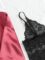 SOLY HUX Women’s Satin Pajama Set 4pcs Floral Lace Trim Cami Lingerie Sleepwear with Robe