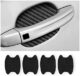 4PCS Car Door Handle Sticker, Carbon Fiber Anti-Scratches Car Door Cup Protector, Non-Marking Auto Door Handle Protective Film, Universal for Most Car Handles (Black/4PCS)