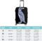 Blue Penguin Funny Luggage Cover Elastic Suitcase Protector Washable Travel Gear Cover Fits 19-32 Inch