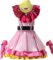 Haocoyee Oshi No Ko Cosplay Costume Ai Hoshino Akuamarin Anime Cosplay Uniform Pink Dress Outfit with Wig for Girls Women