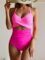 Eomenie Women’s One Piece Swimsuits Tummy Control Cutout High Waisted Bathing Suit Wrap Tie Back 1 Piece Swimsuit