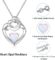 FLYOW Mothers Necklace 925 Sterling Silver Mother and Child Lab Opal Heart Pendant for Women Mother Daughter, Adjustable Hug Necklace New Mum Gifts