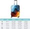 WOEZKEX Red And Blue Fire Luggage Cover Washable Travel Gear Cover 18/24/28/32 Inch Suitcase Protective Cover