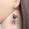 Bonsny Acrylic Valentine’s Day Red Heart Love Pug Dog Earrings Drop Dangle Jewelry For Women Gift Charms