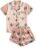 SweatyRocks Women’s Short Sleeve Sleepwear Button Down Satin 2 Piece Pajama Set