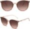 SOJOS Classic Round Sunglasses for Women Men Retro Vintage Large Plastic Frame BLOSSOM