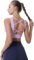 Double Couple Sports Bras for Women Padded High Impact Seamless Criss Cross Back Tops Gym Activewear Bra