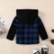 Newborn Boy Girl Buffalo Plaid Flannel Shirt Hoodie Toddler Button Down Top Jacket Outwear Fall Winter Clothes