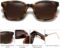 SOJOS Classic Square Polarized Sunglasses for Women Men Retro Trendy UV400 Sunnies SJ2050