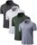 TELALEO 4/5 Pack Mens Polo Shirts Quick Dry Short Sleeve Golf T Shirt Performance Moisture Wicking Casual Workout