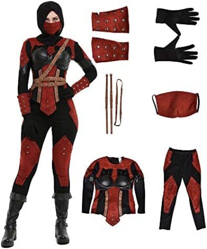miccostumes Women’s Dark Assassin Costume Female Cosplay Set with Hood