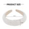 YISSION 1PC White Pearl Headband for Women Non Slip Rhinestone Head Band Sparkly Beaded Hairband Fashion Padded Headbands for Women Wedding Bridal Headband Hair Accessories for Women Girls