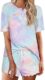 Ekouaer Tie Dye Pajamas Set Womens Loungewear Sleepwear 2 Piece PJ Sets