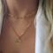M MOOHAM Dainty Layered Initial Necklaces for Women Trendy, 14K Real Gold Plated Paperclip Chain Necklace Cute Hexagon Letter Pendant Initial Choker Necklace Gold Layered Necklaces for Women
