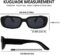 KUGUAOK Retro Rectangle Sunglasses Women and Men Vintage Small Square Sun Glasses UV Protection Glasse