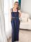 ANRABESS Women’s Casual Loose Sleeveless Tank Jumpsuits Square Collar Smocked Wide Leg Jumpsuit Rompers with Pockets