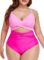 Eomenie Women’s One Piece Swimsuits Tummy Control Cutout High Waisted Bathing Suit Wrap Tie Back 1 Piece Swimsuit