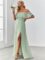 Ever-Pretty Womens Off The Shoulder Ruffle Party Dresses Side Split Beach Maxi Dress 00968