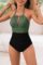 B2prity Women’s Slimming One Piece Swimsuits Tummy Control Bathing Suit Halter Swimwear for Big Busted Curvy Woman