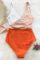 CUPSHE Women’s One Piece Swimsuit Wrap Color Block Tie Side Bathing Suit