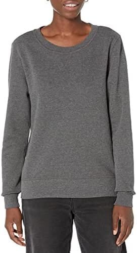 Amazon Essentials Women’s French Terry Fleece Crewneck Sweatshirt (Available in Plus Size)