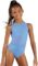 Balera Leotard Girls One Piece for Dance Unlined Power Mesh Insets and Open Back