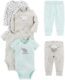 Simple Joys by Carter’s Unisex Babies’ 6-Piece Bodysuits (Short and Long Sleeve) and Pants Set